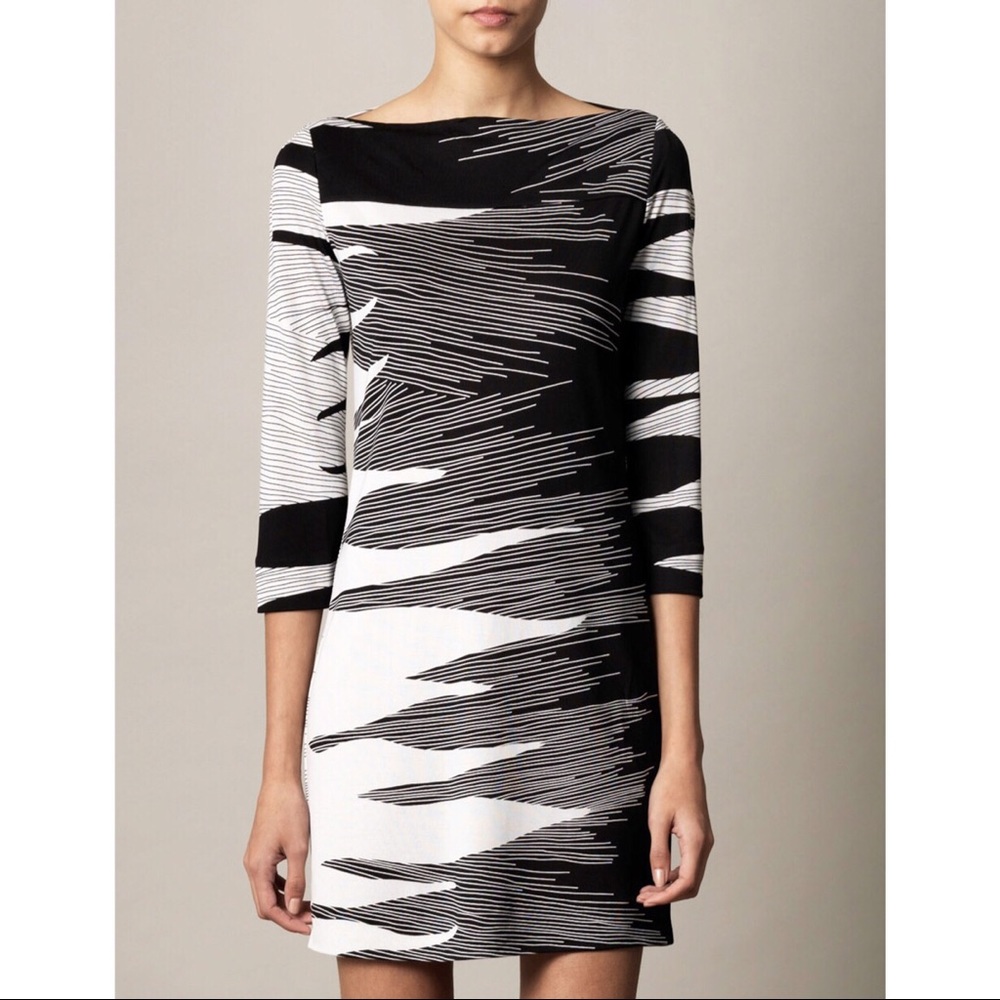 DVF Dress Size 8 M Silk Sheath Ruri Flame Print